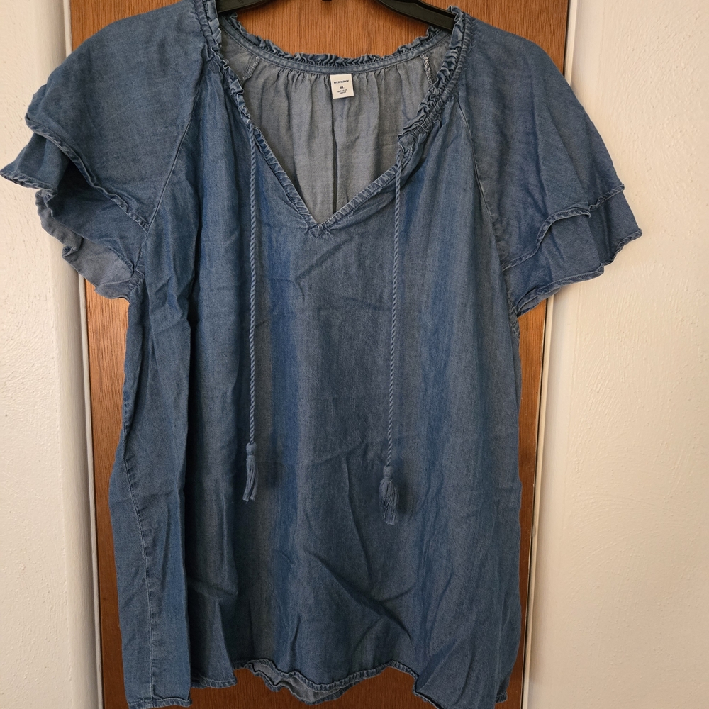 Old Navy Denim Blue Blouse